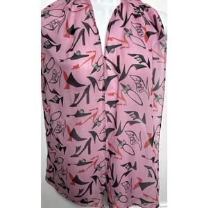 High Heel Shoes Shoe Lovers 100% Silk Scarf 60 X 10" Zazou Luxe Pink Heels